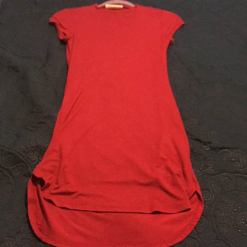 Red mini dress